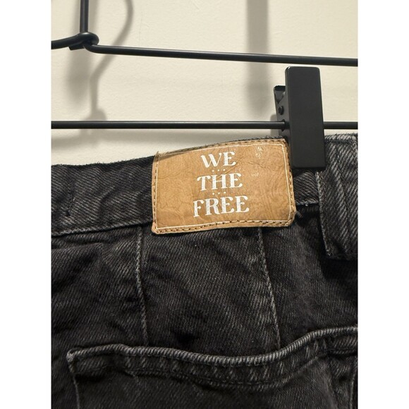 We The Free People Jeans 26 Gray Curvy Siren Low Rise Straight Stonewash Button - Picture 3 of 5